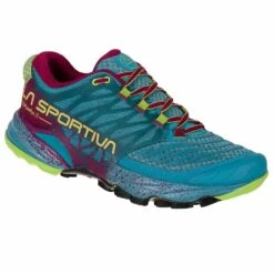 La Sportiva Akasha II Womens Trail Running Shoes Topaz/Red Plum