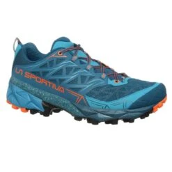 La Sportiva Akyra Mens Trail Running Shoes Ocean/Flame