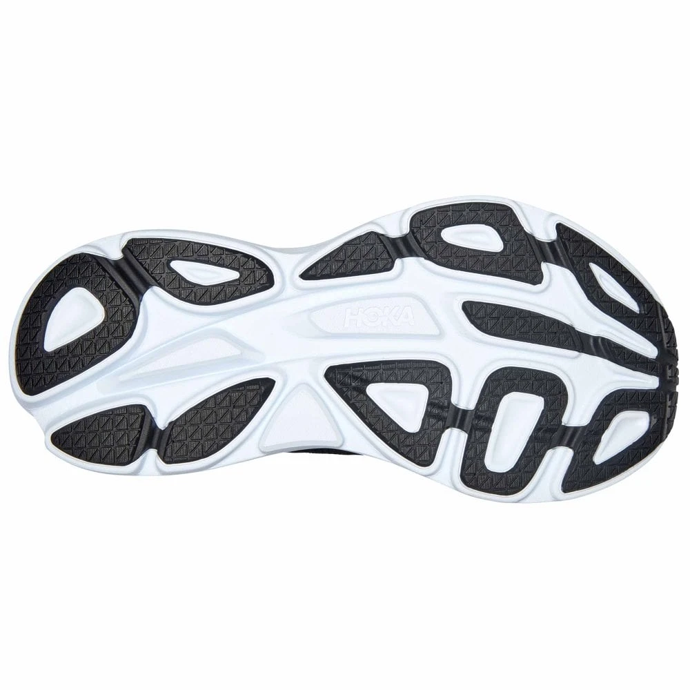 Hoka Bondi 8 Wide D Womens Running Shoes Black/White - Image 4