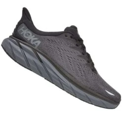 Hoka Clifton 8 Mens Road Running Shoes Black/Black