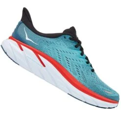 Hoka Clifton 8 Mens Road Running Shoes Real Teal/Aquarelle