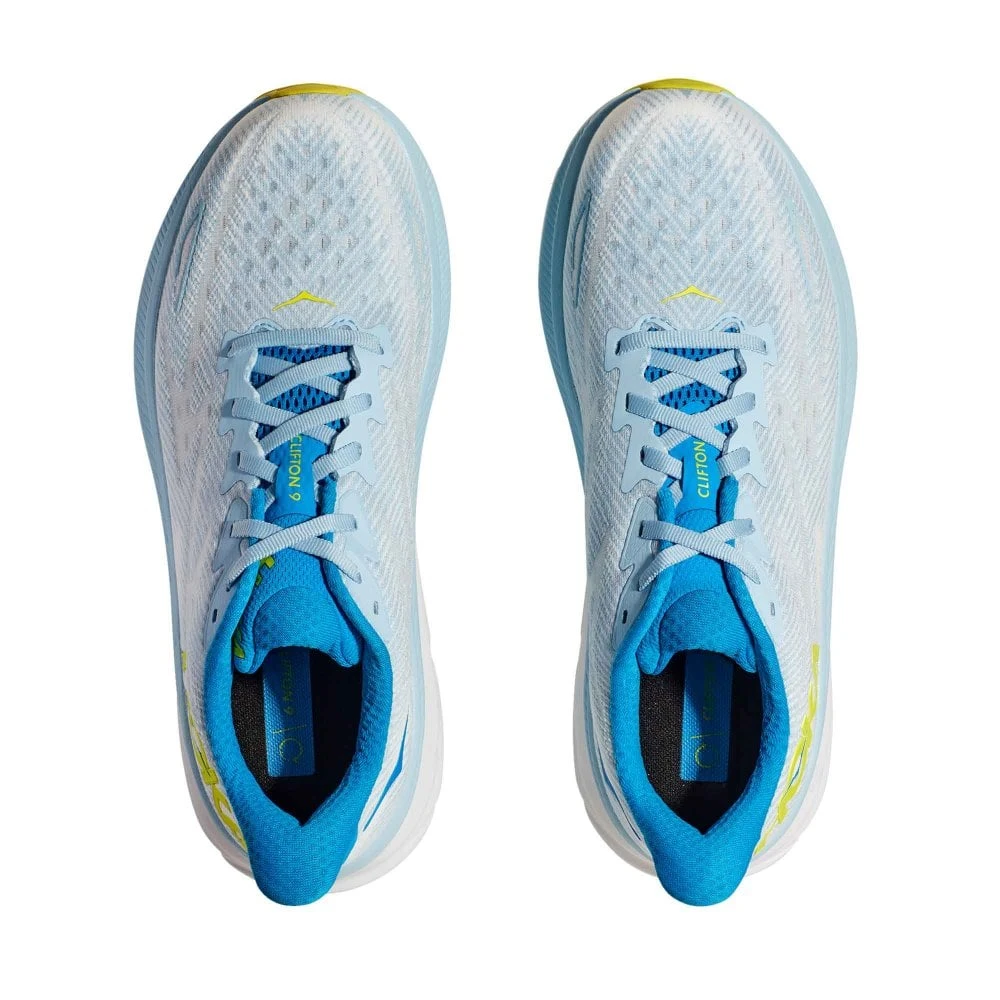 Hoka Clifton 9 Wide 2E Mens Running Shoes Ice Water/Evening Primrose - Image 3