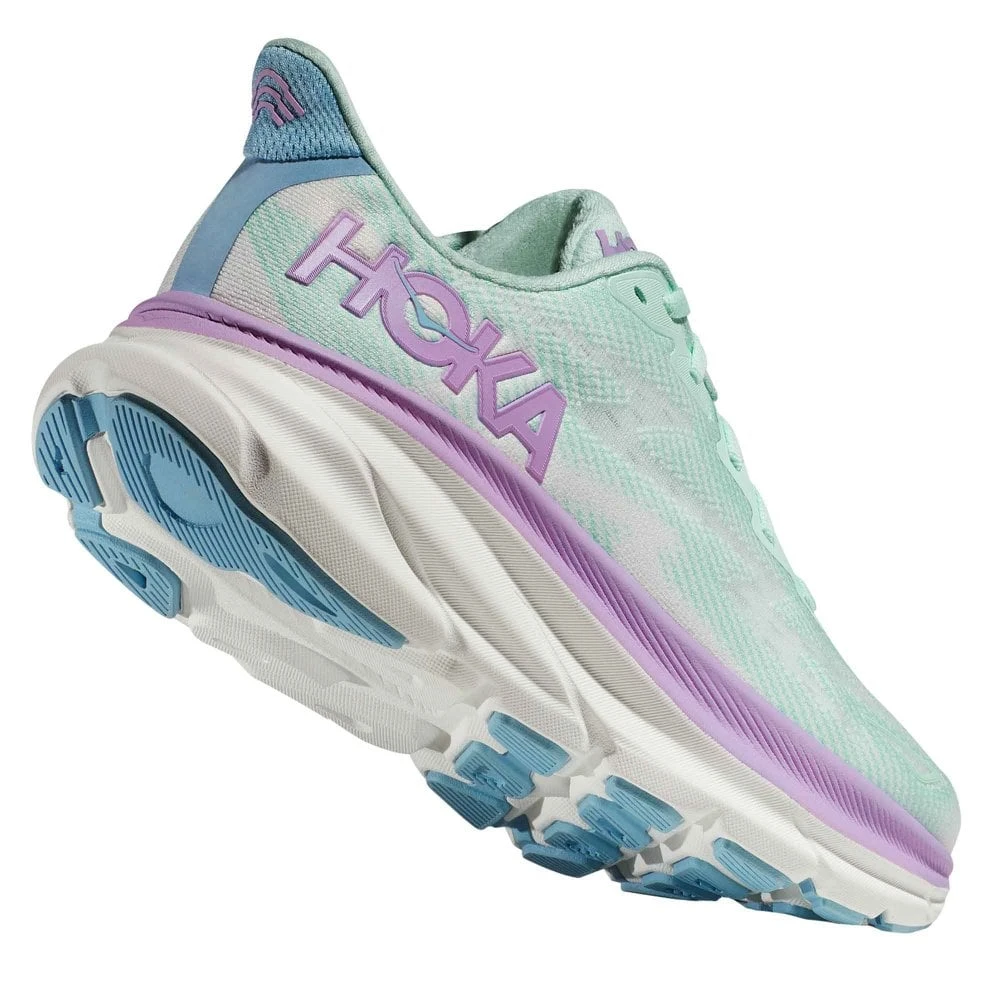 Hoka Clifton 9 Wide Womens Running Shoes Sunlit Ocean/Lilac Mist - Image 2