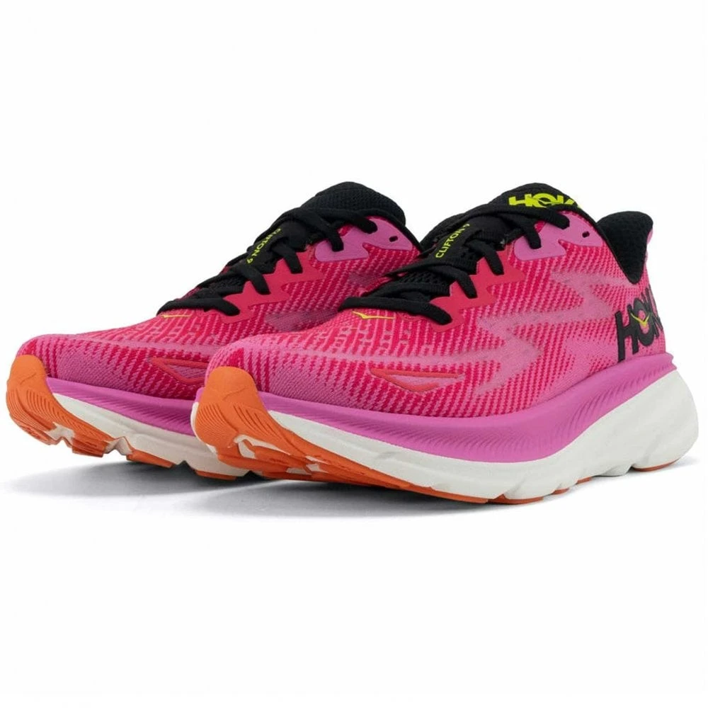 Hoka Clifton 9 Womens Running Shoes Raspberry/Strawberry - Image 3