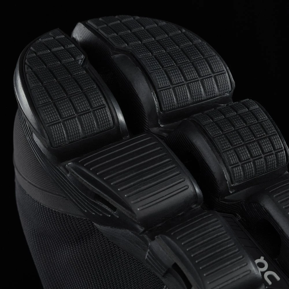 On Cloudflyer Waterproof Womens Road Running Shoes With Support Black & Lunar - Image 5