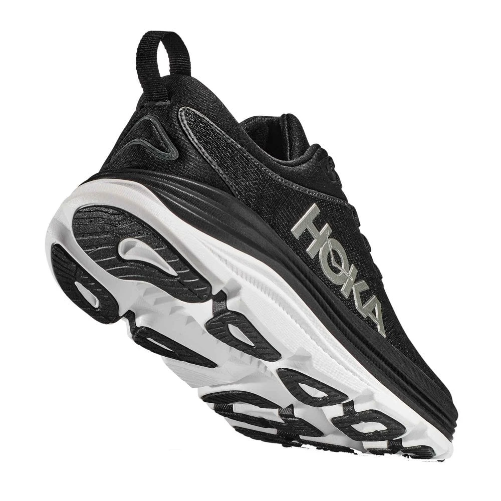Hoka Gaviota 5 Wide Mens Running Shoes Black/White - Image 2