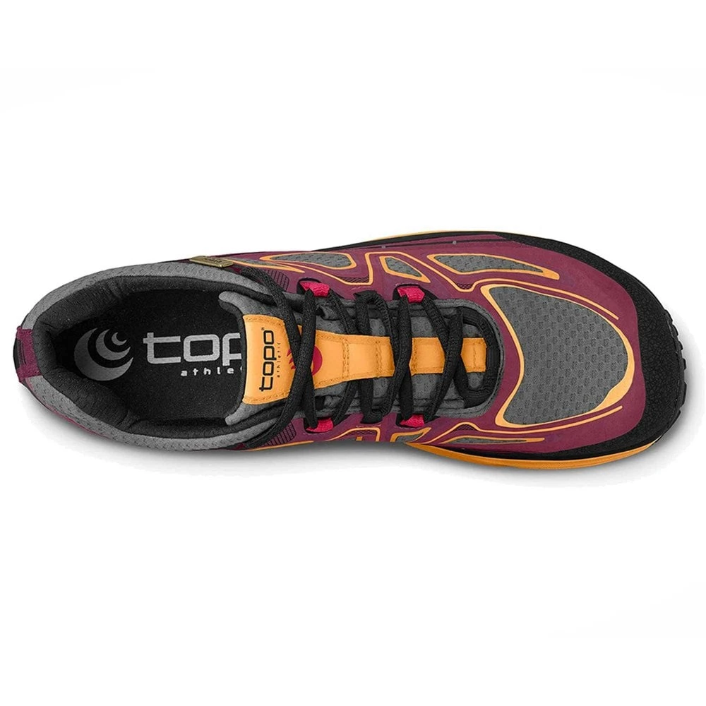 Topo Athletic Hydroventure Womens Low Drop & Wide Toe Box Trail Running Shoes Burgundy/Peach - Image 3