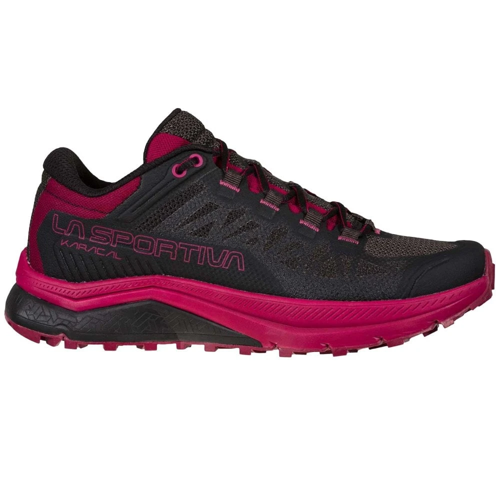 La Sportiva Karacal Womens Trail Running Shoes Black/Red Plum