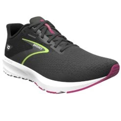 BROOKS Launch 10 Womens Running Shoes Black/Blackened Pearl/Green