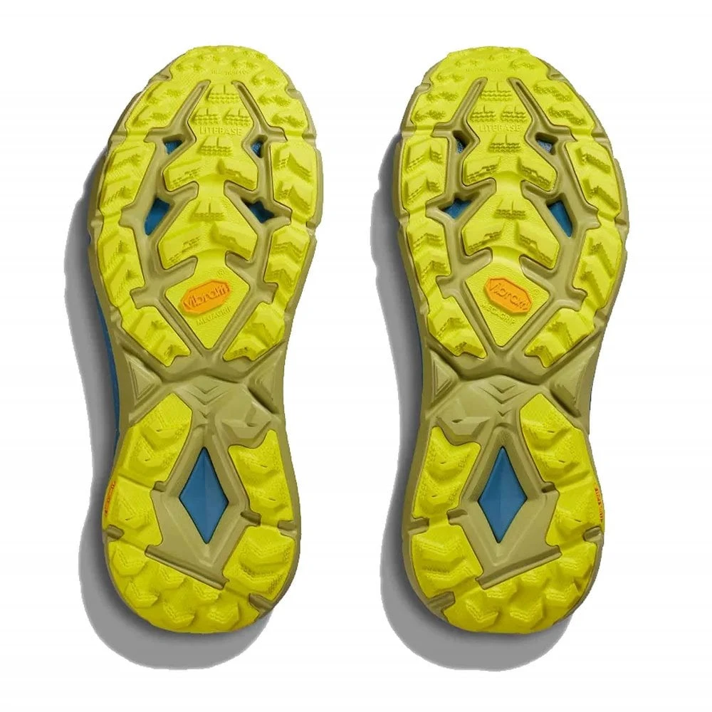 Hoka Mafate Speed 4 Mens Trail Running Shoes Stone Blue/Dark Citron - Image 3