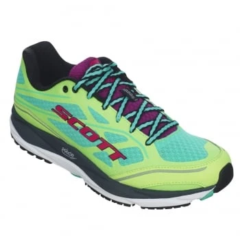 Scott Palani Support Womens Road Running Shoes With SUPPORT Green/Purple - Image 2