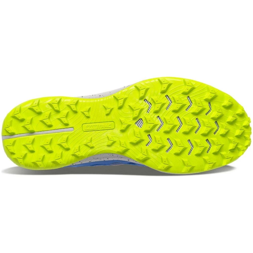 Saucony Peregrine 12 Mens Trail Running Shoes Blue Raz/Acid - Image 2
