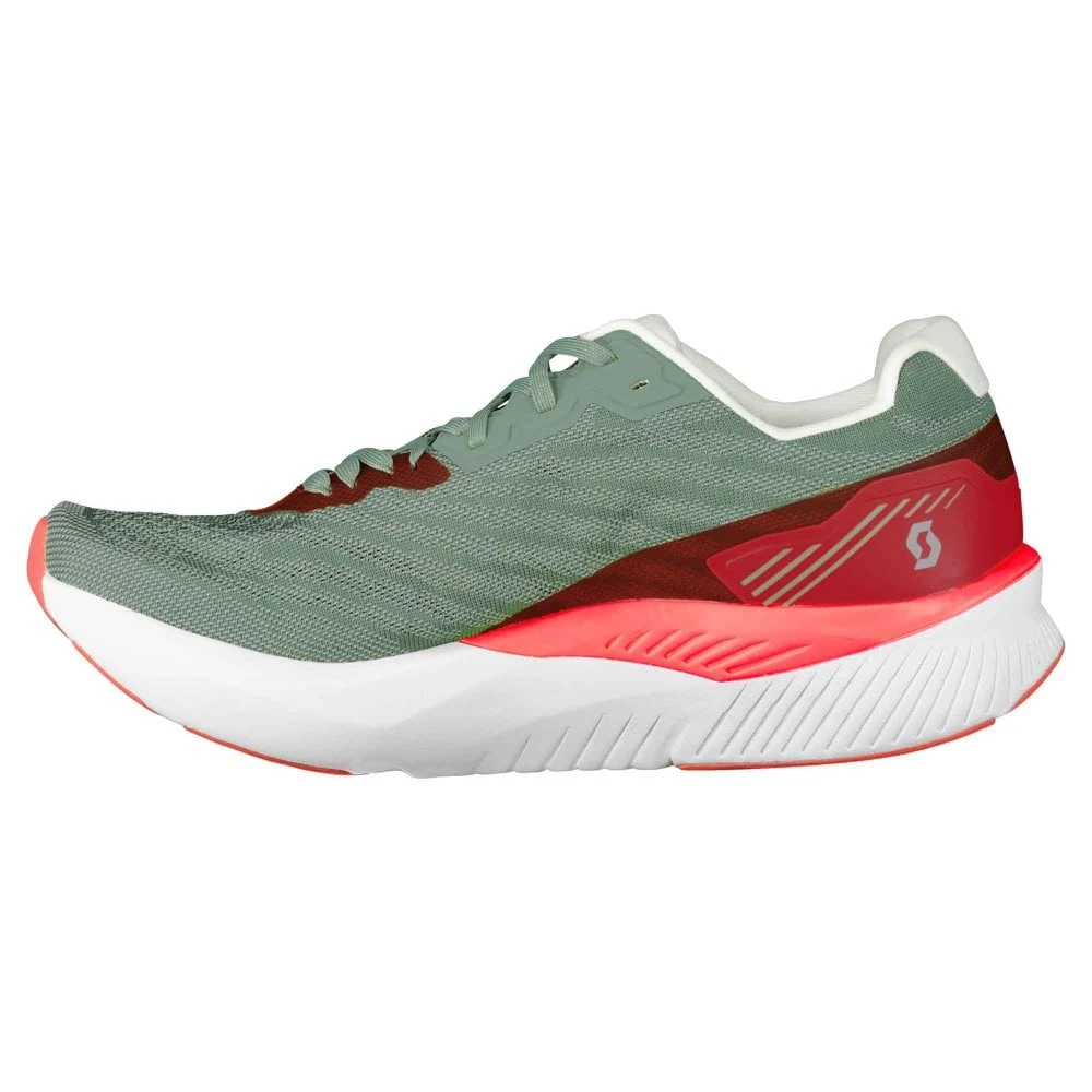 Scott Pursuit Womens Road Running Shoes Green/Coral Pink - Image 3