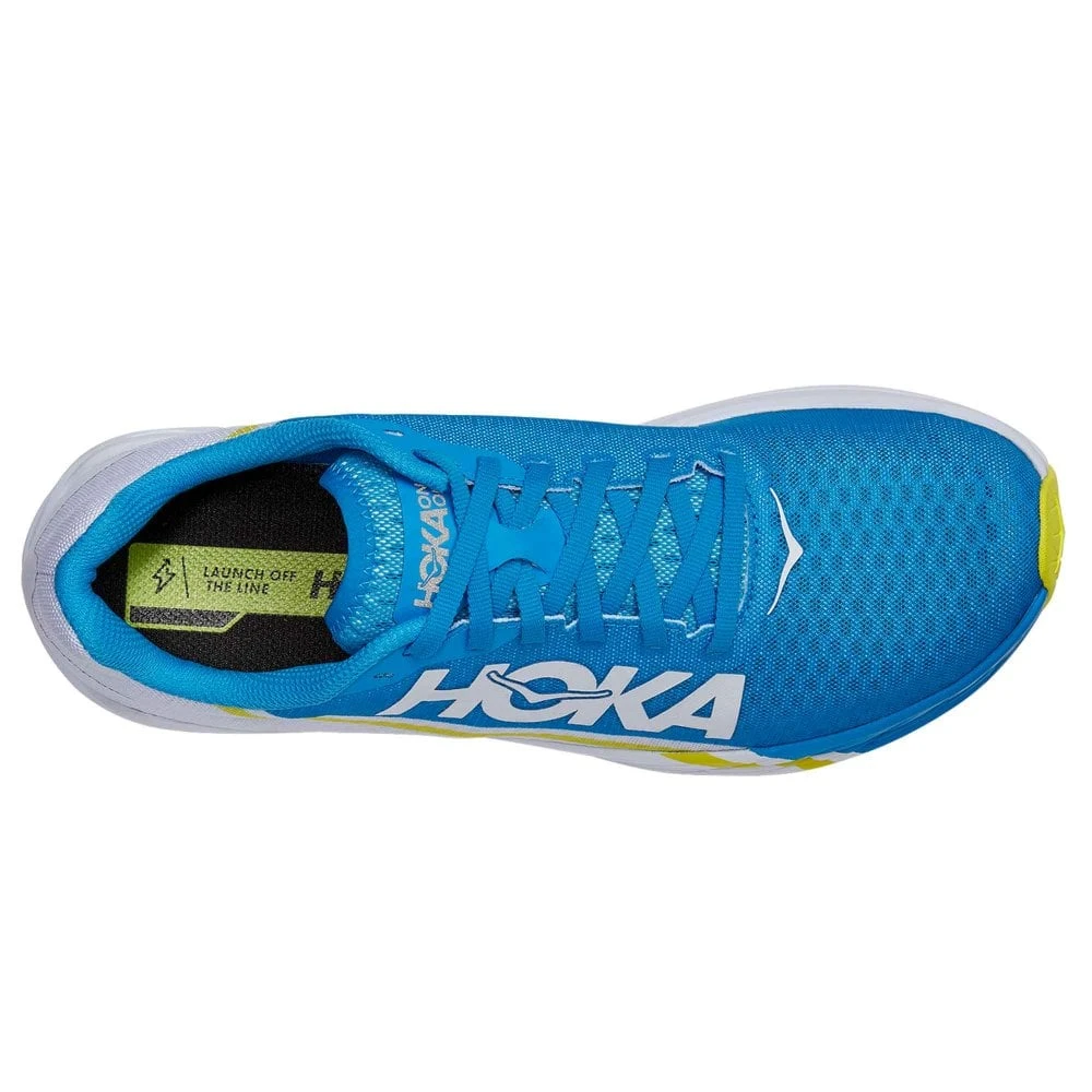 Hoka Rocket X Unisex Running Shoes White/Diva Blue - Image 2