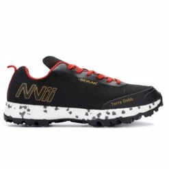 Terra Dobb Unisex Orienteering Shoes (Metal Studs) Black/Red/Gold