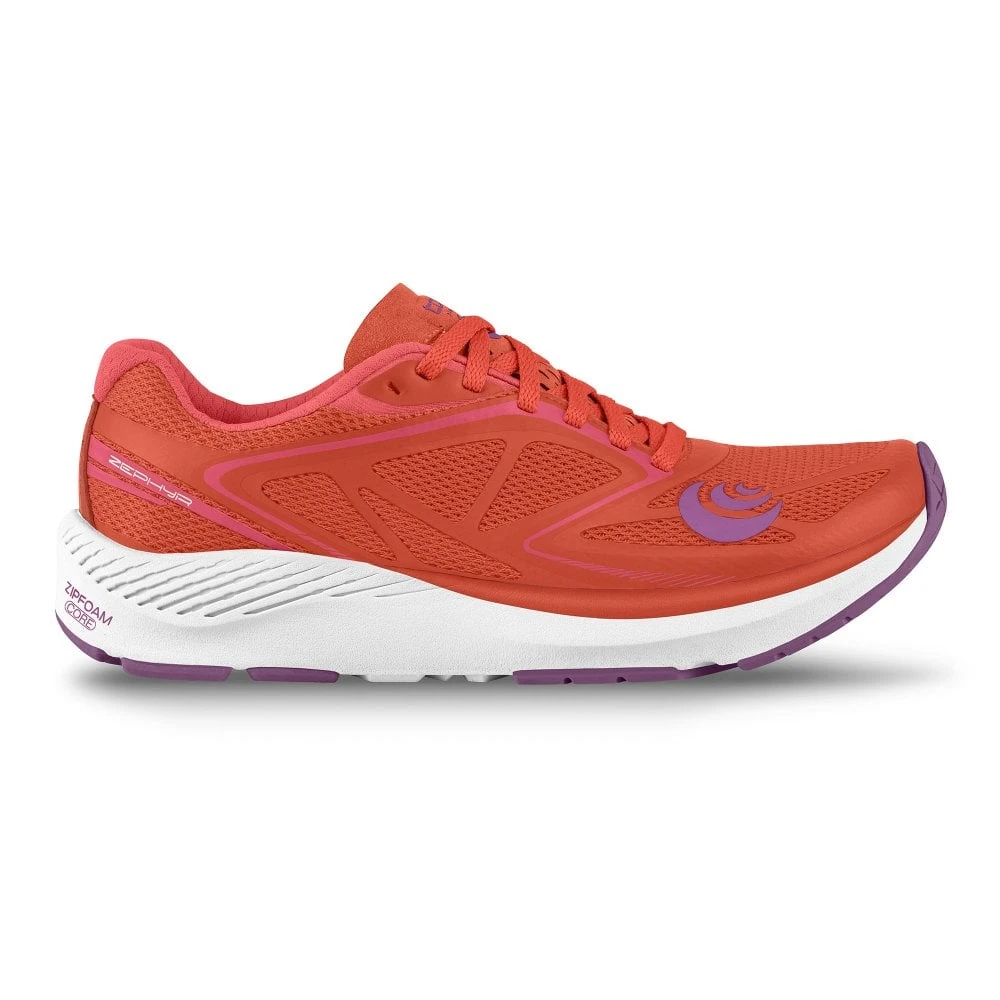 Topo Athletic Zephyr Womens Running & Racing Shoes Salmon/White - Image 3